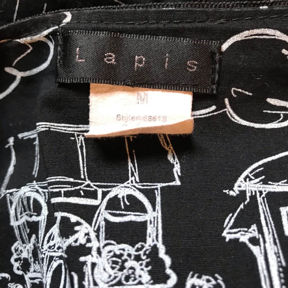 Lapis skirt black with a cute fun print size M - Picture 6 of 6